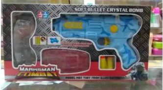 2 in 1 - Water Crystal Ball & Dart_Gun With 1000 Crystal Balls & 3 Burst_Bullet Toy For Kids