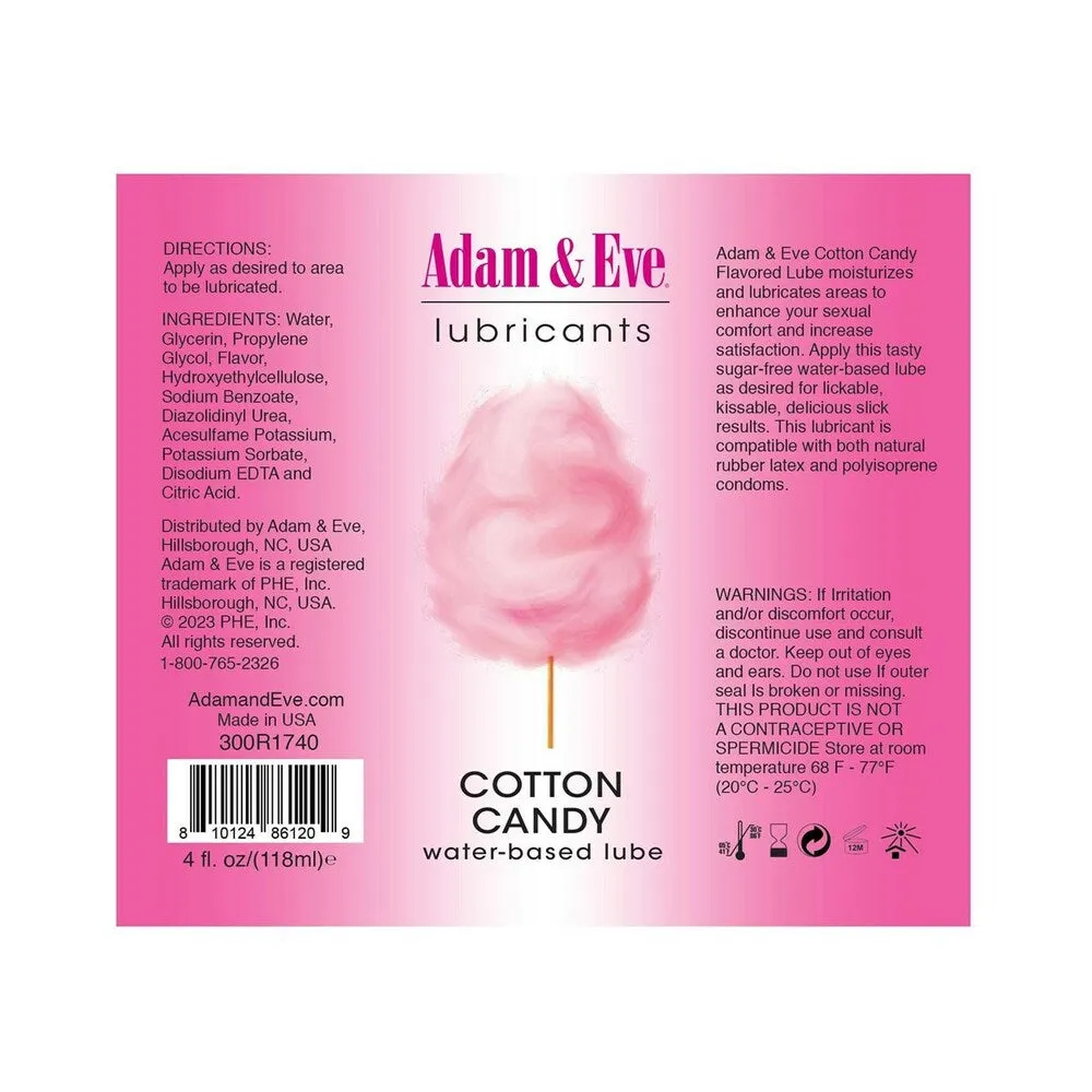 Adam & Eve Flavored Lubricant Cotton Candy 4 oz.