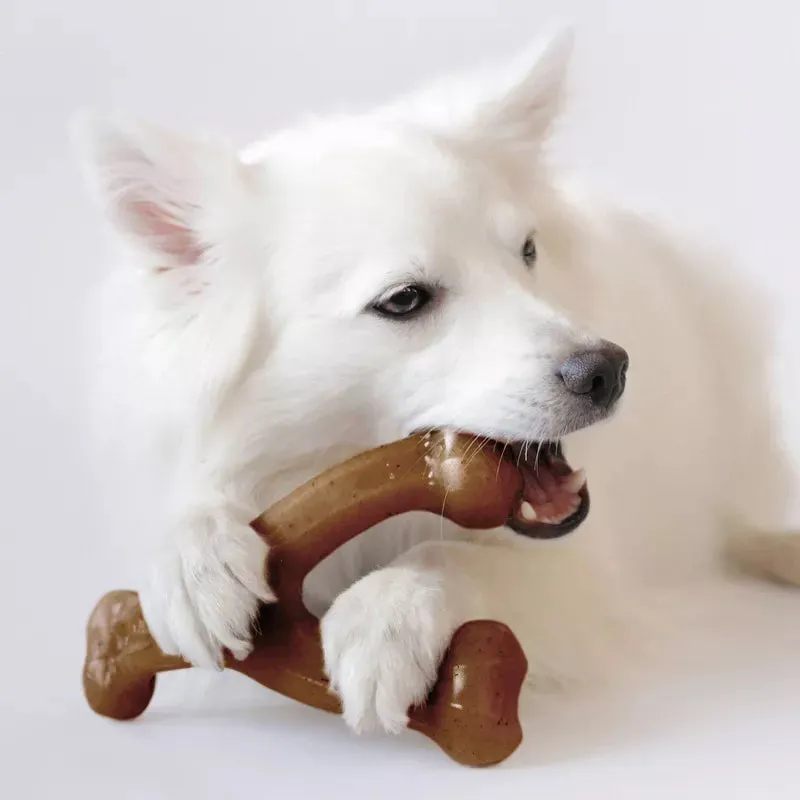 Benebone Bacon Flavor Wishbone Dog Chew Toy