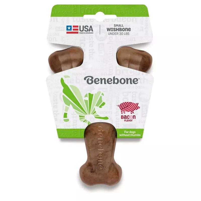 Benebone Bacon Flavor Wishbone Dog Chew Toy