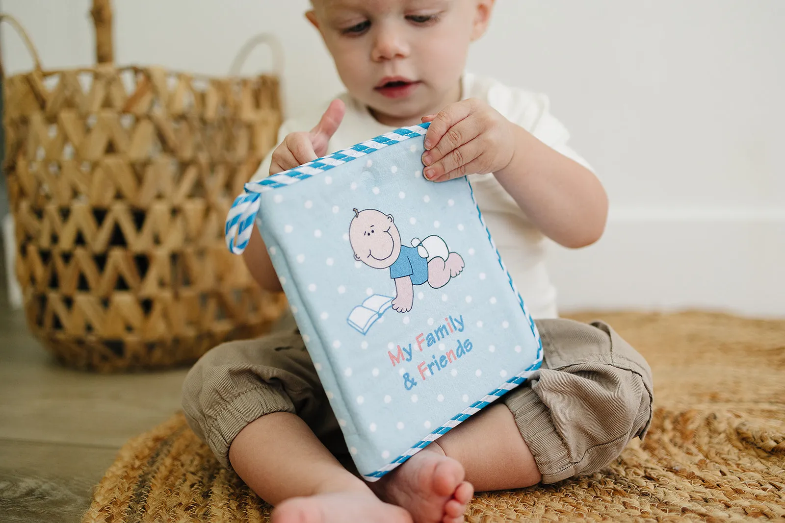 Blue Fleece Baby Boy Photo Album (Holds 15 Photos)