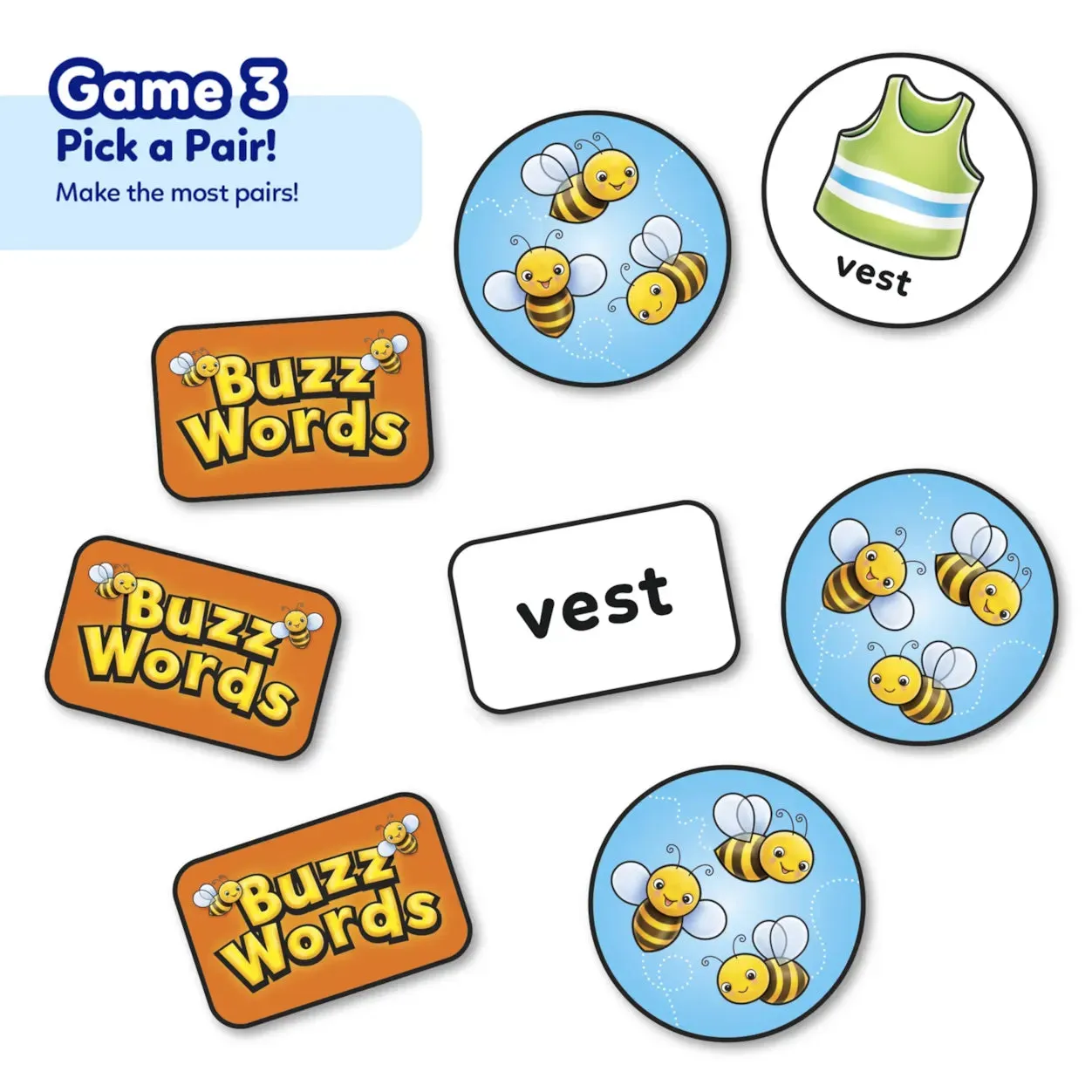 Buzz Words Game - Literacy Board Game