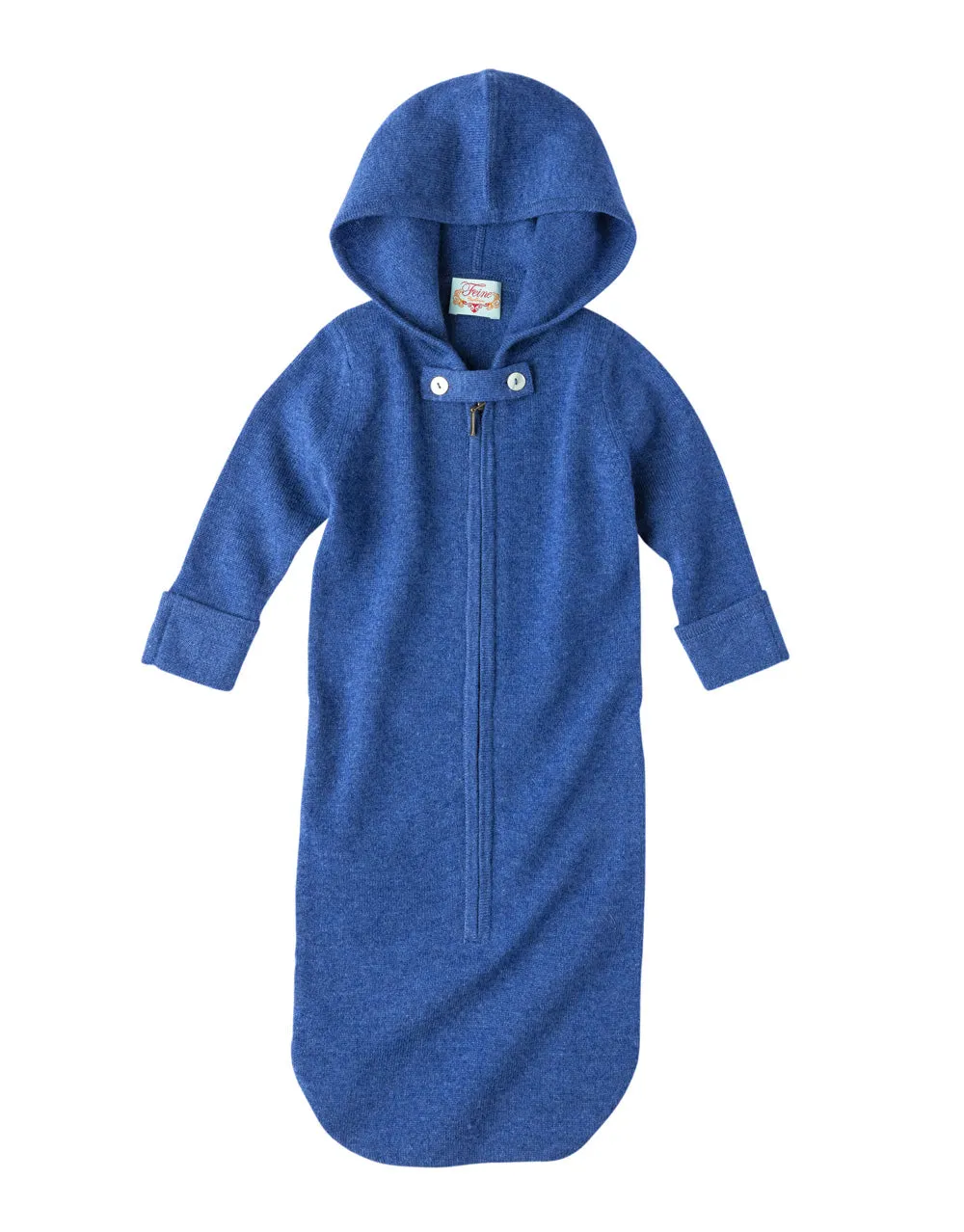 Cashmere Baby Sack with Hood in Nautica