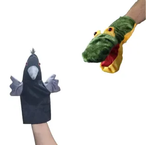 Crocodile & Crow Storytelling Hand Puppets For Kids