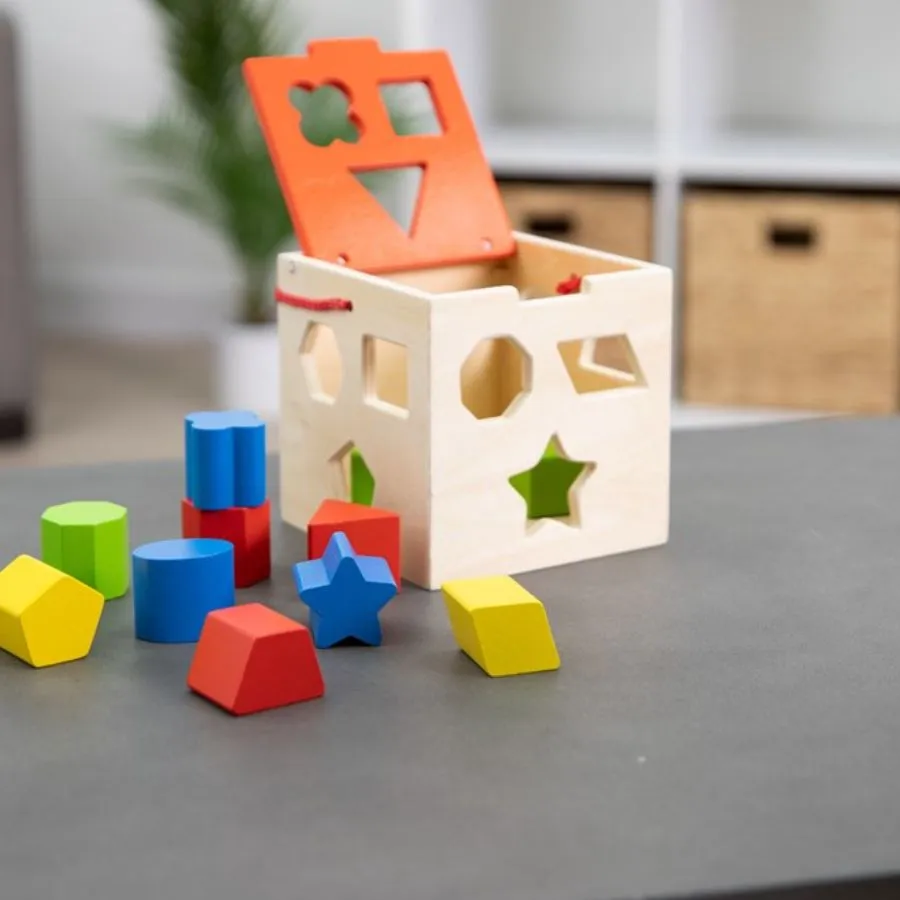 Fat Brain Toys - Take-Along Shape Sorter Wooden Toys