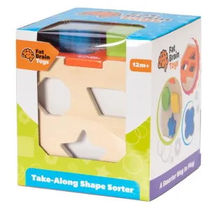 Fat Brain Toys - Take-Along Shape Sorter Wooden Toys