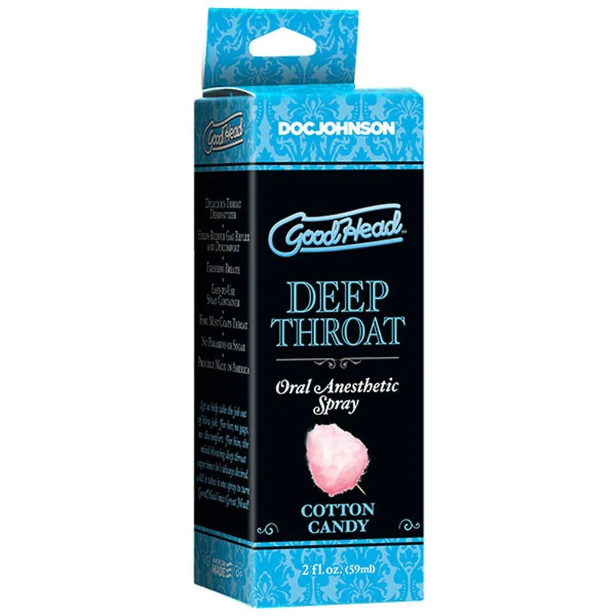 GoodHead Deep Throat Oral Anesthetic Spray Cotton Candy 2oz