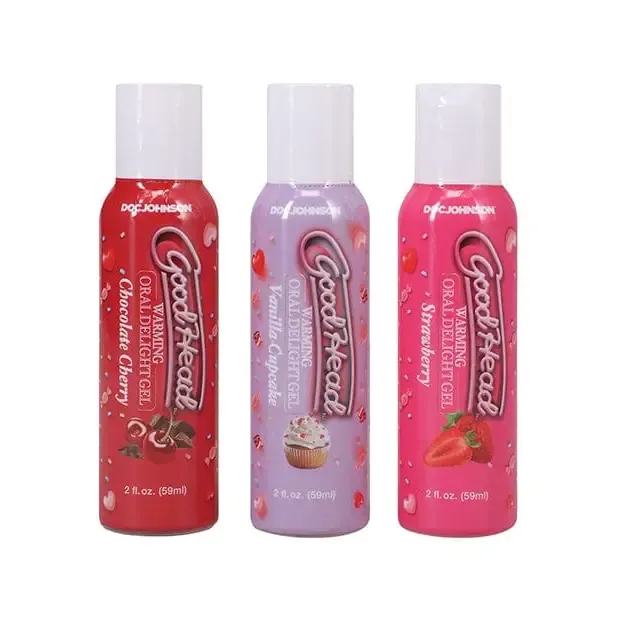 Goodhead Warming Oral Delight Gel Pack - 2 Oz Strawberry/vanilla Cupcake/chocolate Cherry