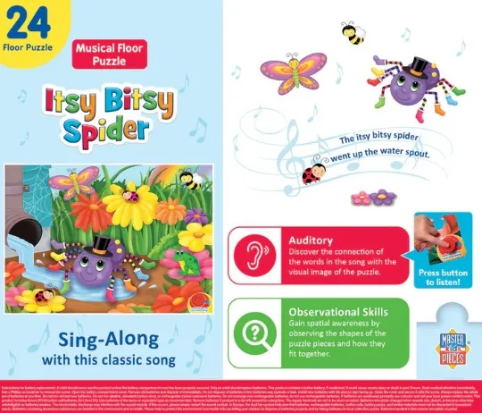 Itsy Bitsy Spider - 24 Piece Musical Floor Puzzle