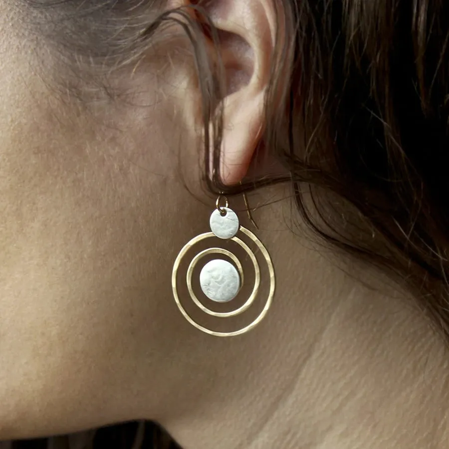 Marjorie Baer Spiraling Double Disc Earrings