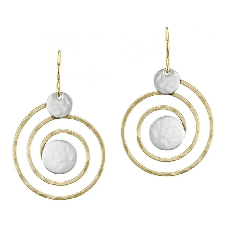 Marjorie Baer Spiraling Double Disc Earrings