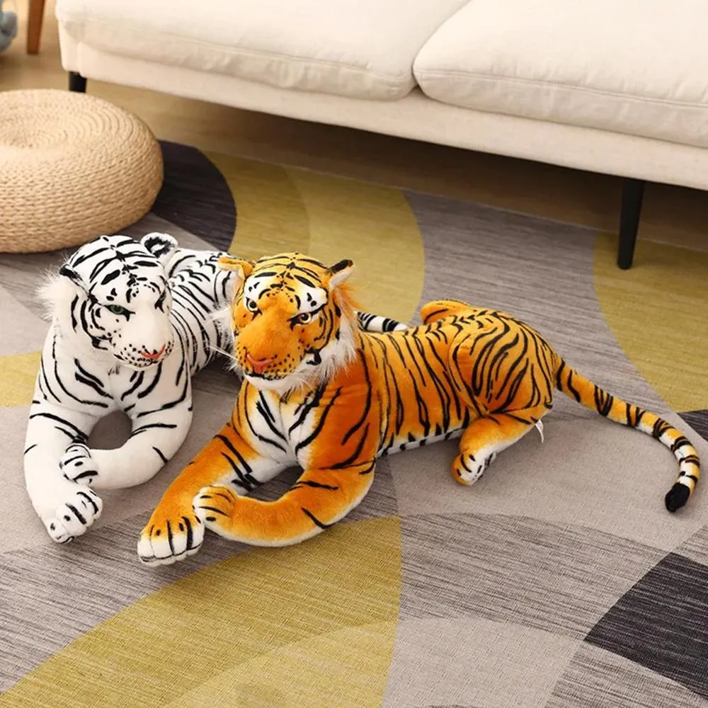 Medium White Tiger Soft Plush Toy