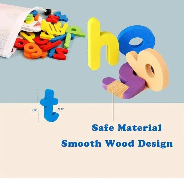 Montessori See and Spell Learning Toy - Educational Spelling Puzzle for Kids