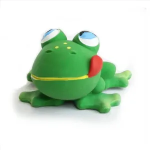 Natural Rubber Toy - Flint The Frog  with Squeaker