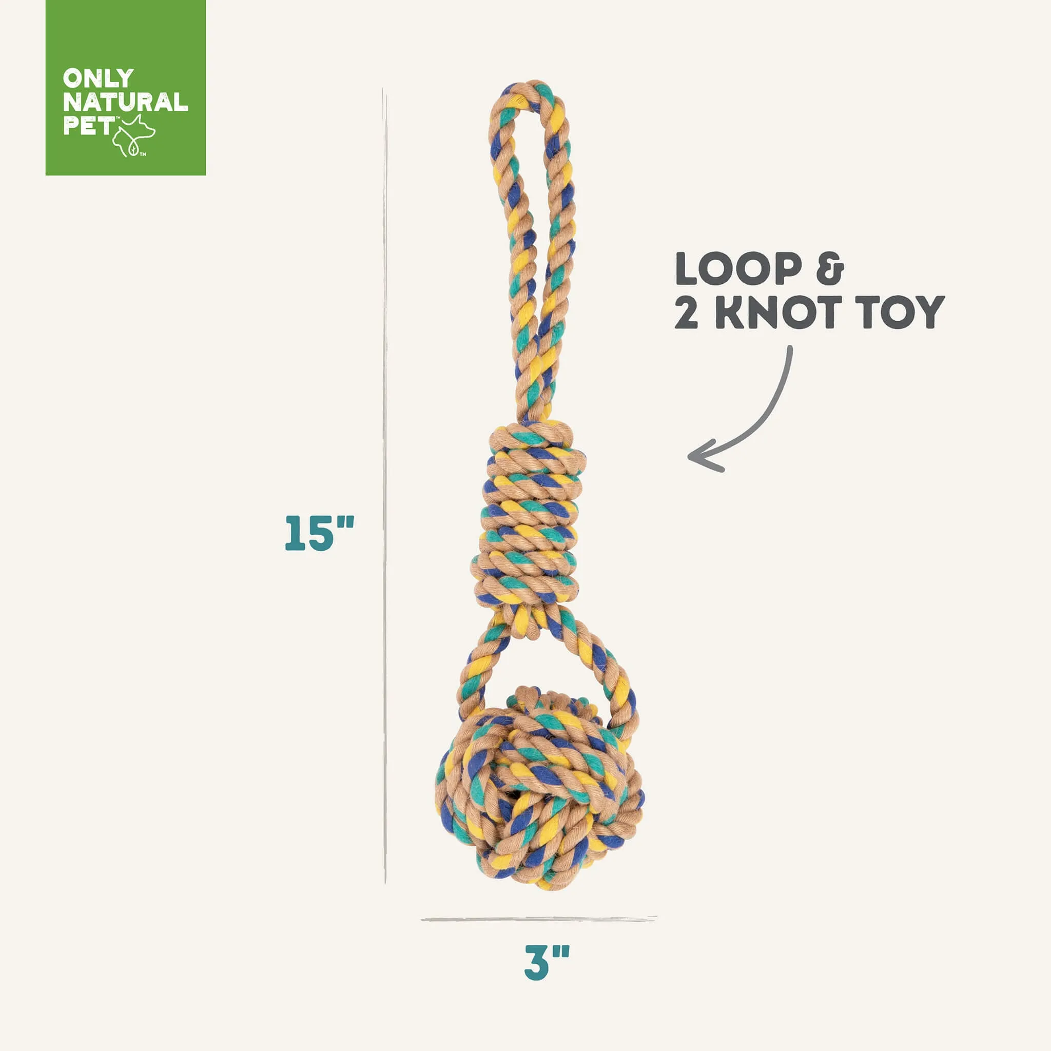 Only Natural Pet Hemp and Recycled Cotton Tug & Fetch Dog Toys