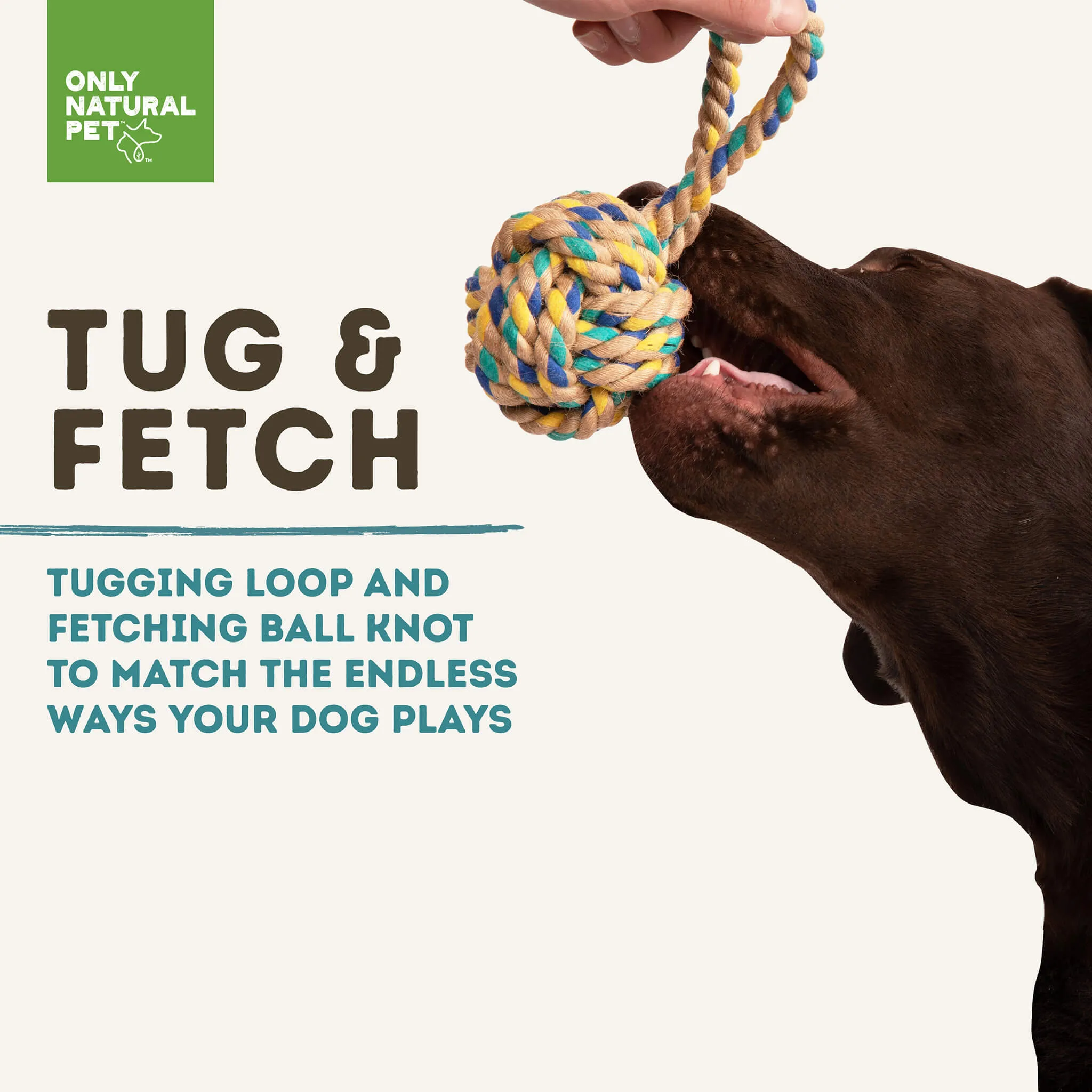 Only Natural Pet Hemp and Recycled Cotton Tug & Fetch Dog Toys