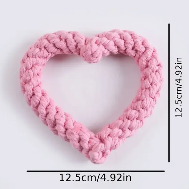 Pet Heart Chew Toys Cotton Rope (Mixed Color)