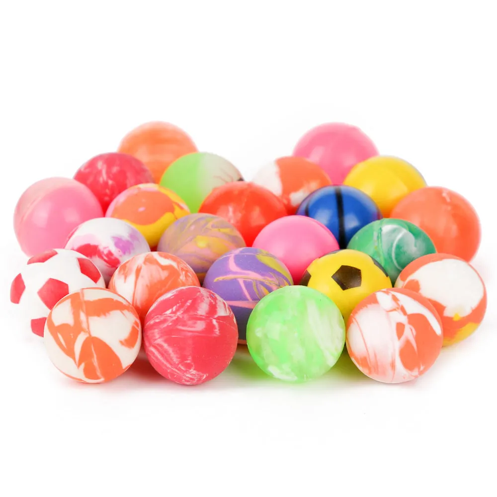 PROLOSO Bouncy Balls Bulk High Bouncing Play Toys for Kids Pets Party Favors Bag Fillers 24 Count