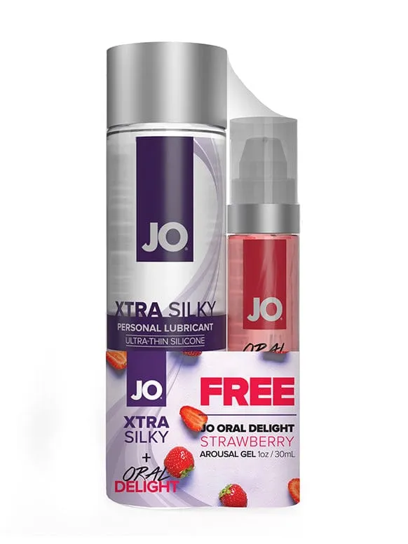 System JO Xtra Silky Silicone   JO Oral Delight Strawberry