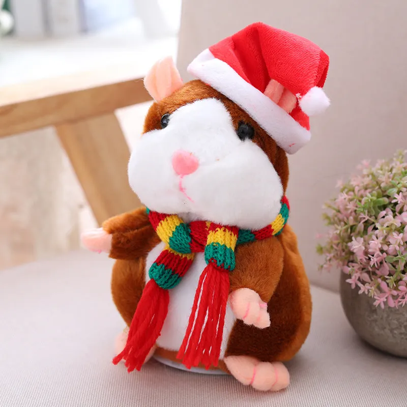 Talking Hamster Plush Christmas Early Learning Interactive Toy