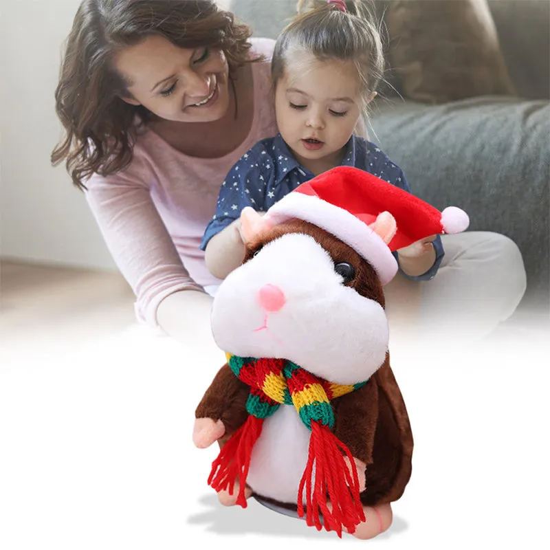 Talking Hamster Plush Christmas Early Learning Interactive Toy