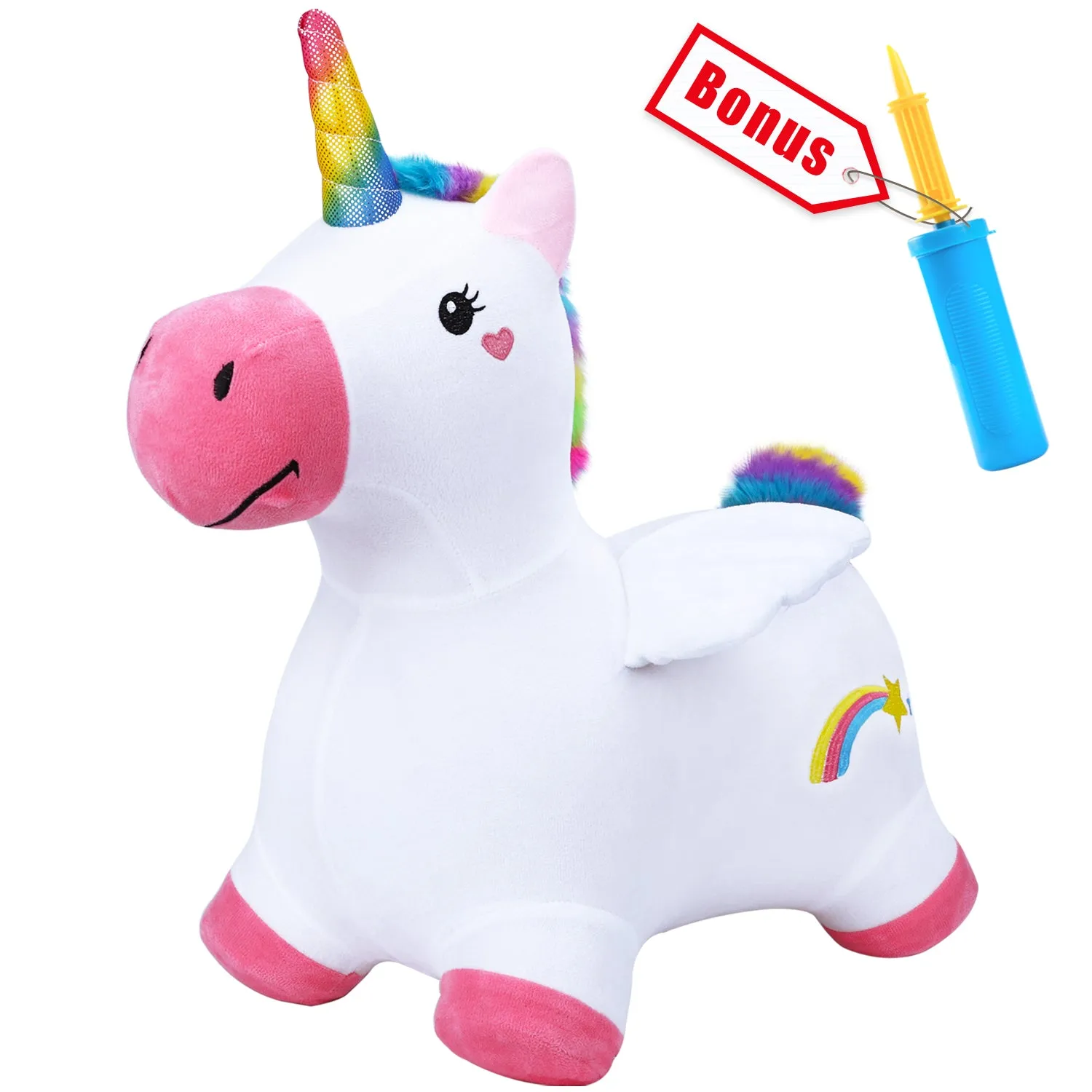 Unicorn Bouncy Pals Horse Plush Hopping Animal Toys