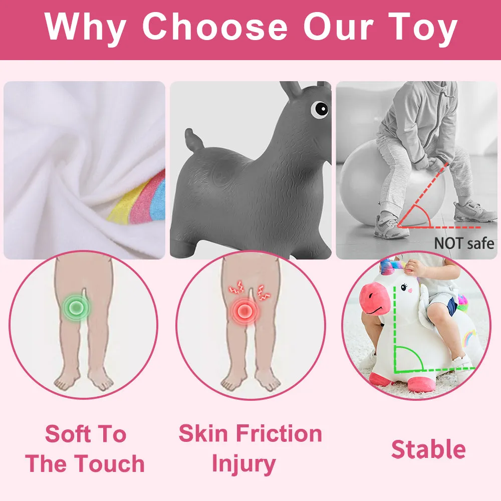 Unicorn Bouncy Pals Horse Plush Hopping Animal Toys