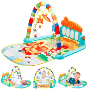 Zest 4 Toyz Baby Play Mat Gym & Fitness Rack with Hanging Rattles Lights & Musical Keyboard Mat Piano Multi-Function (Made in India)