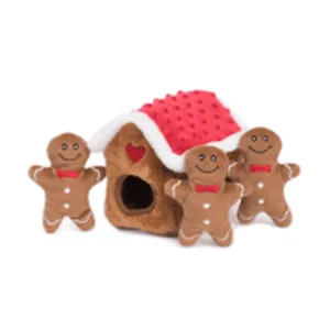 ZippyPaws Holiday Burrow Gingerbread House