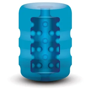 Zolo Back Door Beaded Texture Pocket Stroker Masturbator Blue